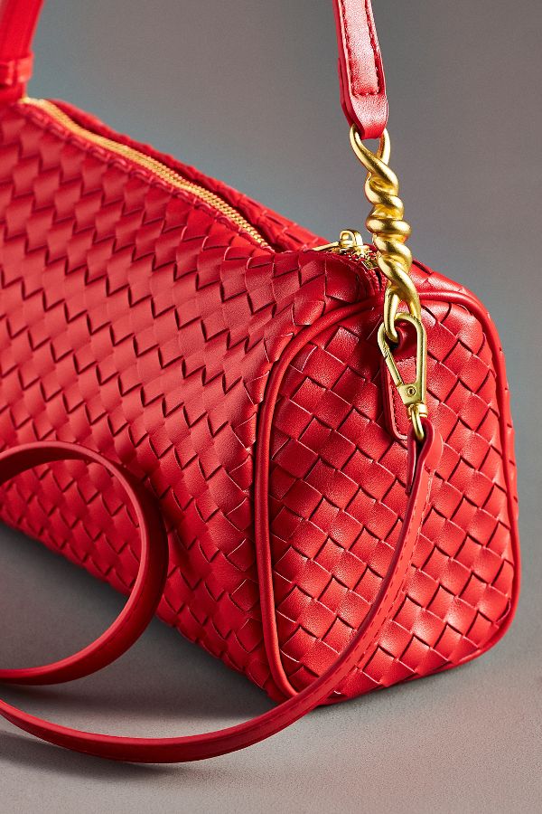 Slide View: 3: Woven Shoulder Bag