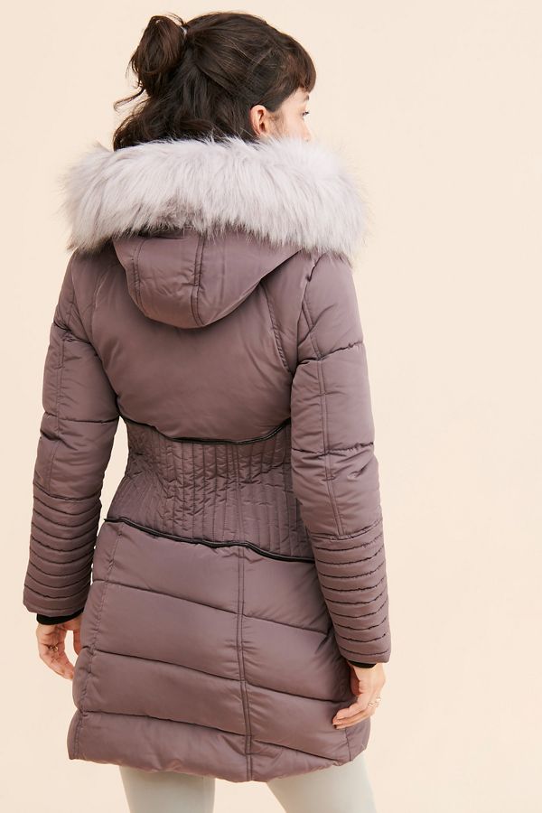 Slide View: 2: Noize Gigi Faux Fur Hood Puffer