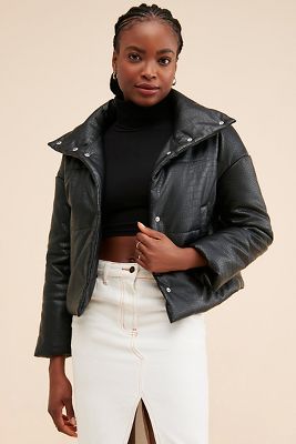 Jules Kae Vegan Leather Croc Anastasia Jacket