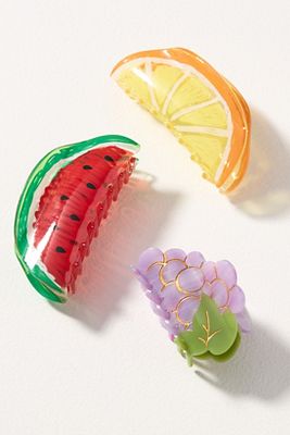 Fruit Hair Claw Clips, Set of 3