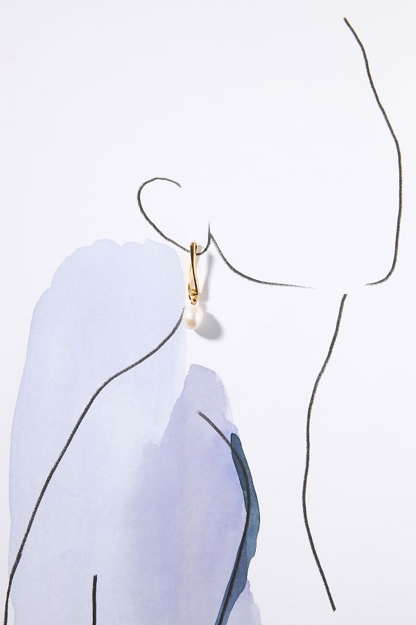 Slide View: 2: Missoma Baroque Pearl Twist Earrings