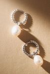 Thumbnail View 1: Missoma Twisted Pearl Small Drop Hoop Earrings