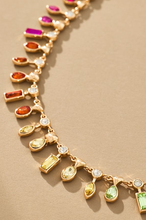 Slide View: 2: Drippy Crystal Necklace