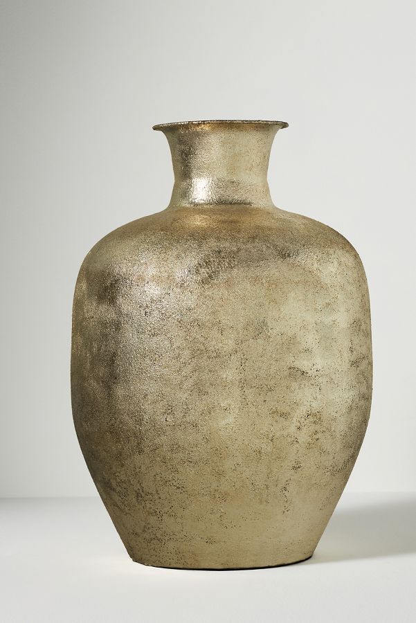 Slide View: 4: Metallic Champagne Metal Vase