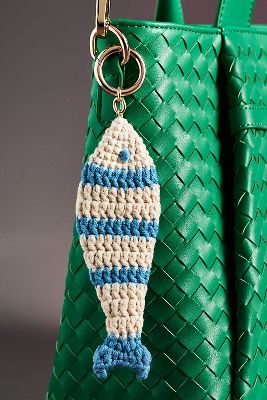 Large Crochet Fish Bag Charm