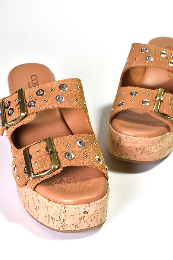 Slide View: 2: Cordani Jayne Cork-Bottom Heels