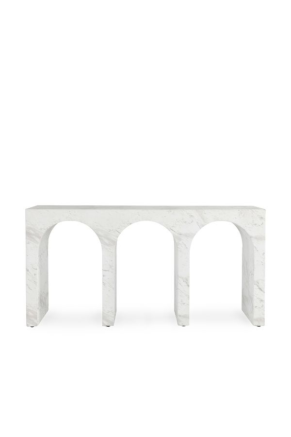 Slide View: 1: Marmo 61" Outdoor Concrete Console Table