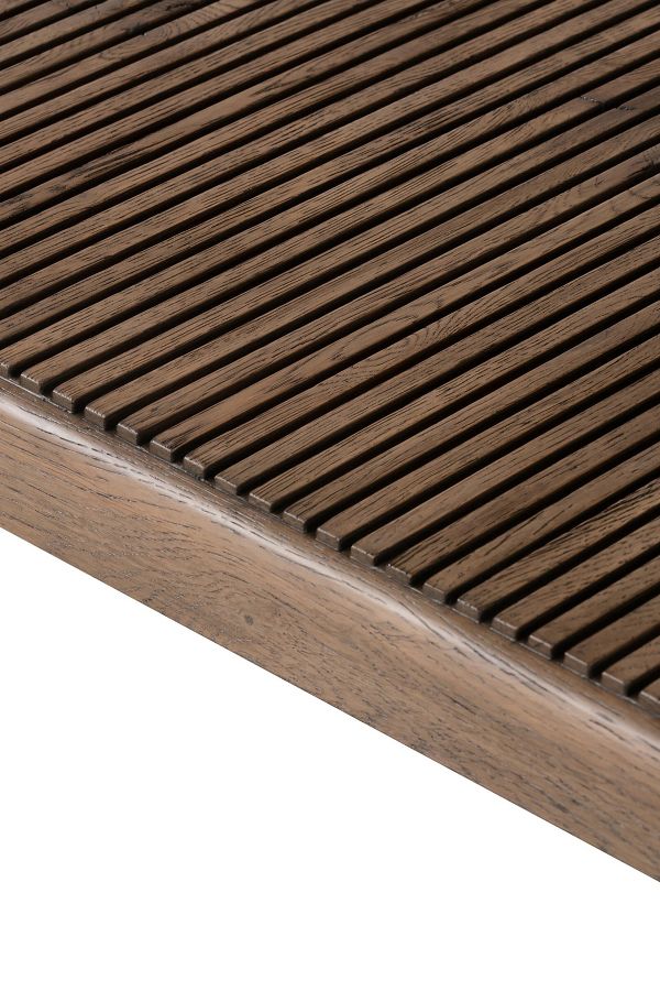 Slide View: 7: Leo Solid Oak Reeded Console