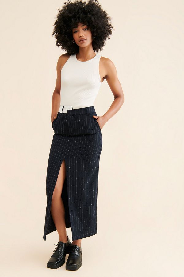 Slide View: 4: Steve Madden Maaike Pinstripe Skirt