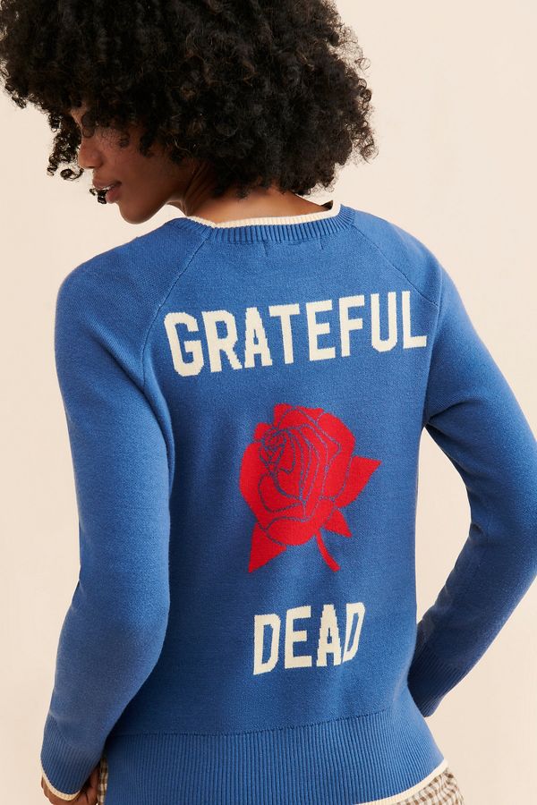 Slide View: 1: Letluv Grateful Dead Rose Pullover