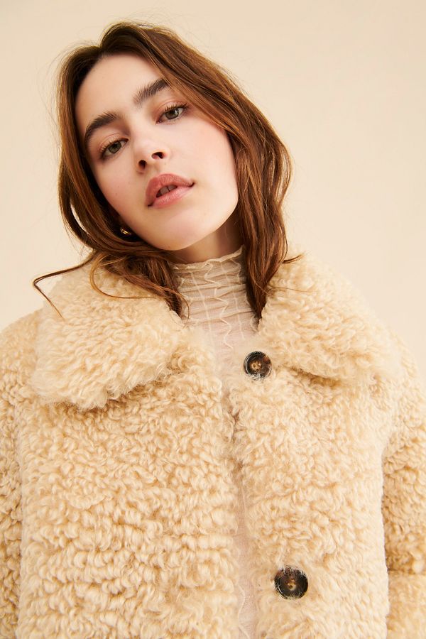 Slide View: 3: Noize Angie Sherpa Coat