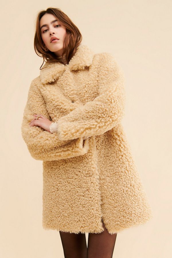 Slide View: 1: Noize Angie Sherpa Coat