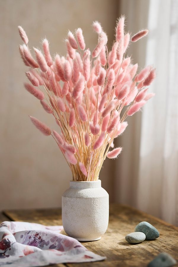 Slide View: 1: Preserved Pink Bunny Tails Bunch