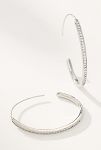 Thumbnail View 1: Crystal Threaded Hoop Earrings