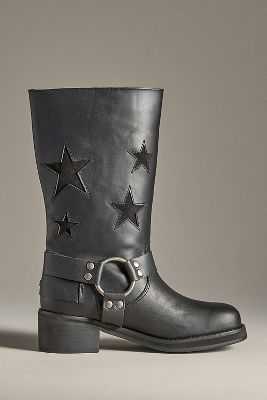 Dingo 1969 Blacklist Star Inlay Moto Boots