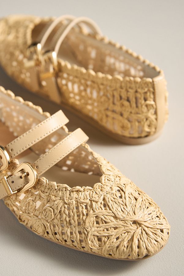 Slide View: 3: Dolce Vita Baylee Sunflower Macramé Mary Jane Flats