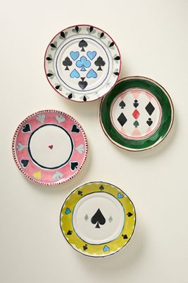 Ace Boxed Stoneware Canape Plates, Set of 4