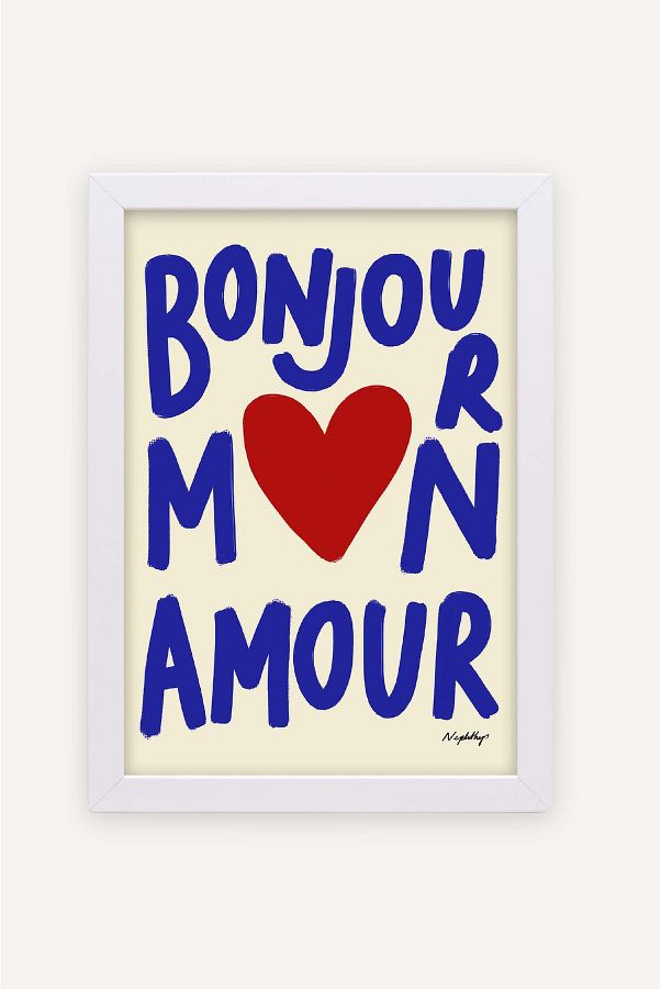 Slide View: 1: Bonjour mon Amour Wall Art