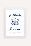 Thumbnail View 1: J'adore La Mer Brushstroke Wall Art