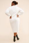 Thumbnail View 2: Eloquii White Denim Midi Dress