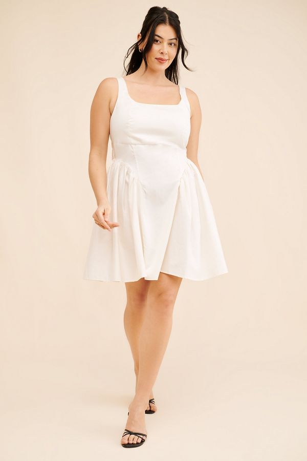 Slide View: 3: Eloquii Bow Back Mini Dress