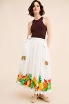 Thumbnail View 1: FARM Rio Embroidered Fruits Side Bow Midi Skirt