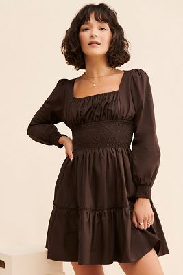 Lusana Dahlia Tiered Mini Dress