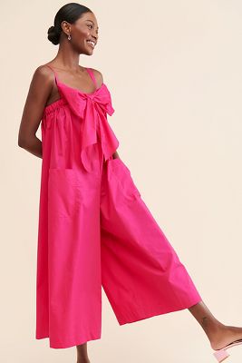 Psophia Bow-Front Wide Leg Jumpsuit