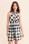 Thumbnail View 3: Verb by Pallavi Singhee Halter Embroidered Gingham Dress