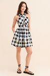 Thumbnail View 4: Verb by Pallavi Singhee Halter Embroidered Gingham Dress