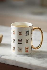 Slide View: 1: Rifle Paper Co. Porcelain Cool Cats Mug