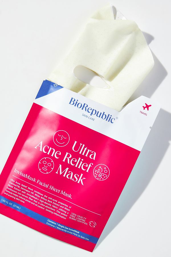 Slide View: 1: BioRepublic SkinCare Ultra Acne Relief InvisaMask 6-Pack Set