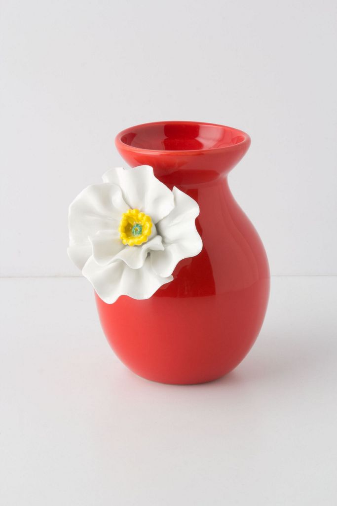 White Poppy Vase Anthropologie