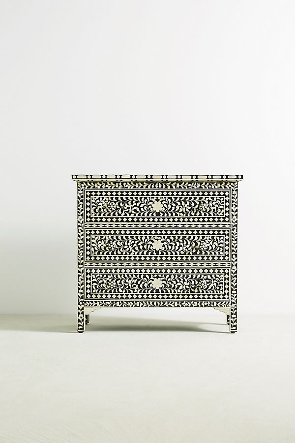 Slide View: 1: Bone Inlay Three-Drawer Dresser
