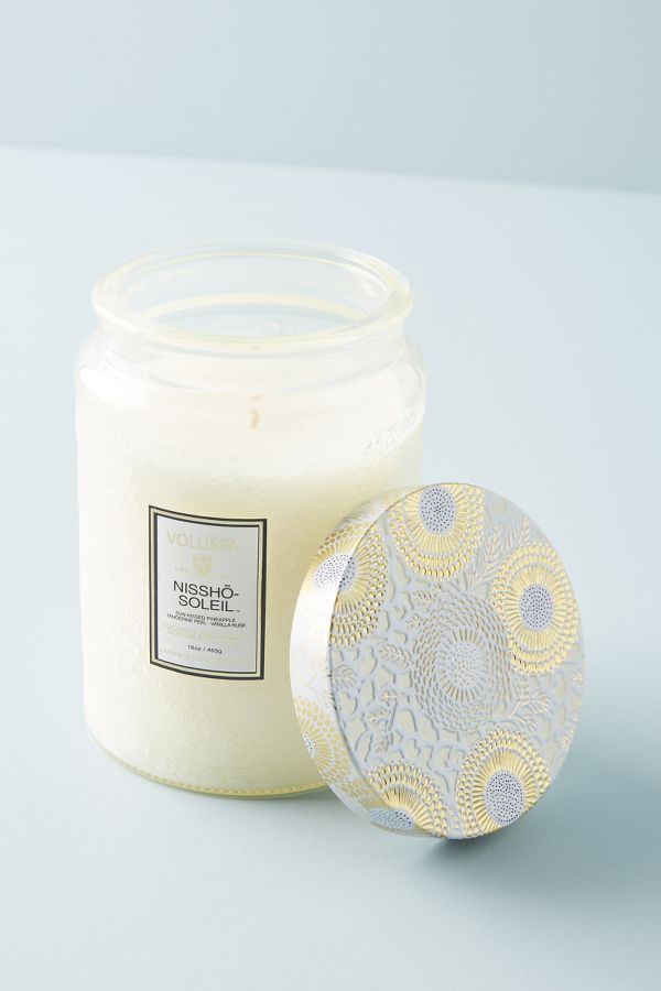 Slide View: 1: Limited Edition Voluspa Cut Glass Jar Candle