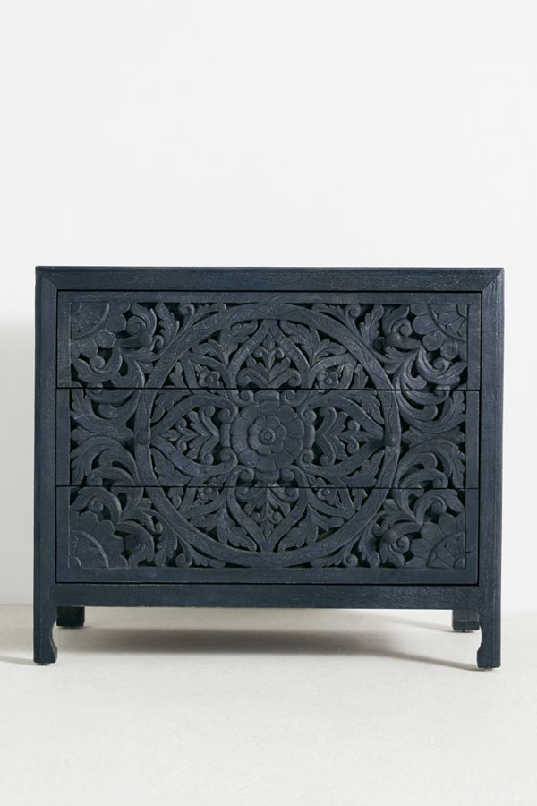 Handcarved Lombok Three Drawer Dresser Anthropologie