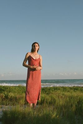 anthropologie bias slip dress