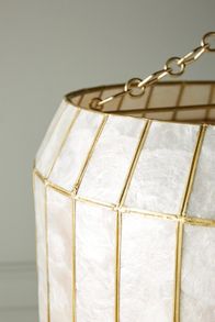 Slide View: 4: Madelyn Capiz Oval Faceted Chandelier