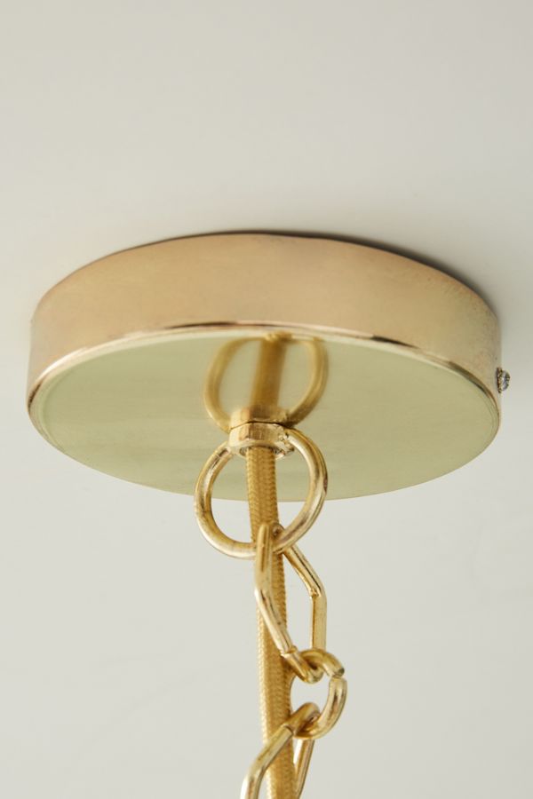 Slide View: 6: Madelyn Capiz Oval Faceted Chandelier