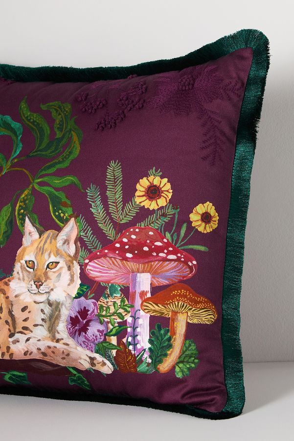 Slide View: 4: Nathalie Lete Marais Embroidered Sateen Pillow