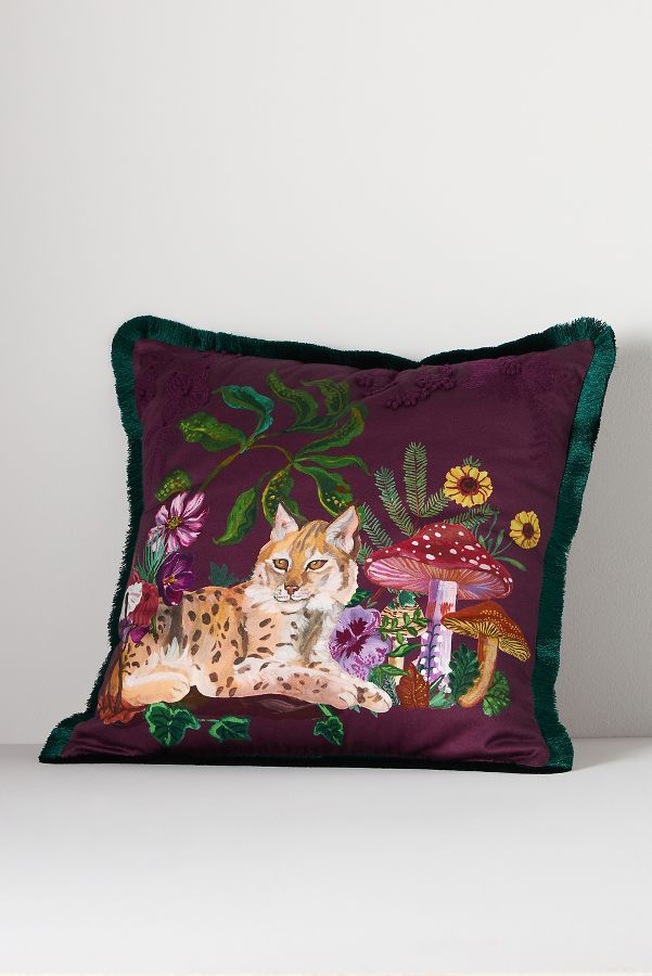 Slide View: 1: Nathalie Lete Marais Embroidered Sateen Pillow