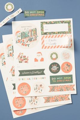 Rifle Paper Co. Holiday Sticker Labels | Anthropologie