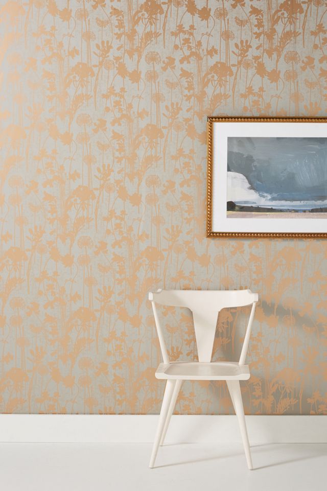 Distressed Floral Wallpaper Anthropologie