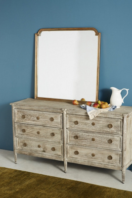 Washed Wood Six Drawer Dresser Anthropologie