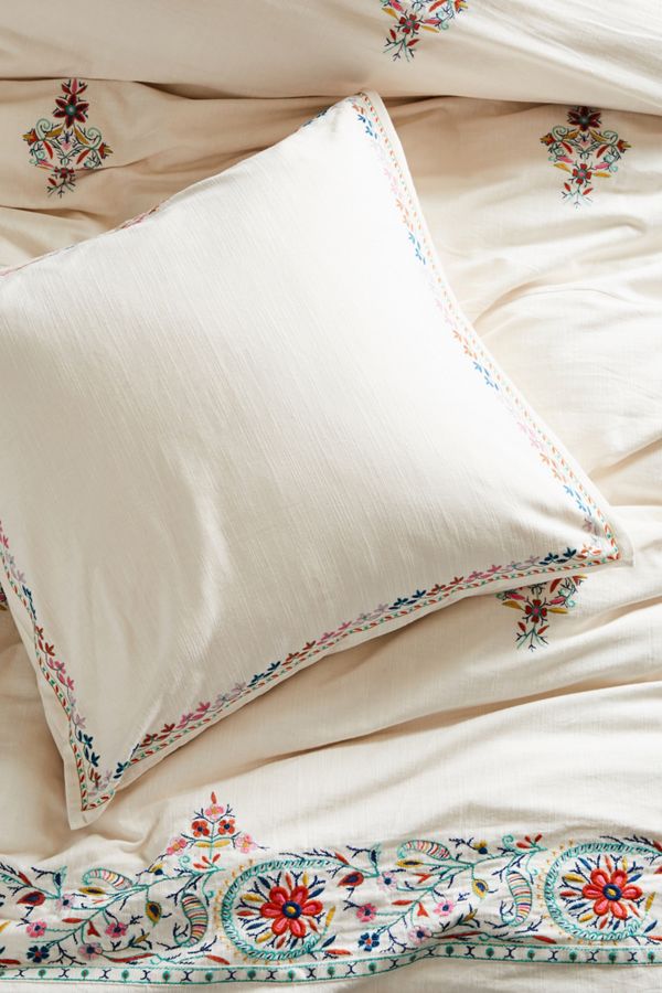 Embroidered Jordenna Square Pillowcase Anthropologie Uk