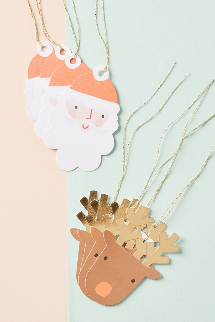 Meri Meri Santa & Reindeer Gift Tags, Set of 8 Anthropologie