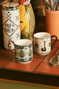 Vista de diapositivas: 6: Bistro Tiled Margot Monogram Mug