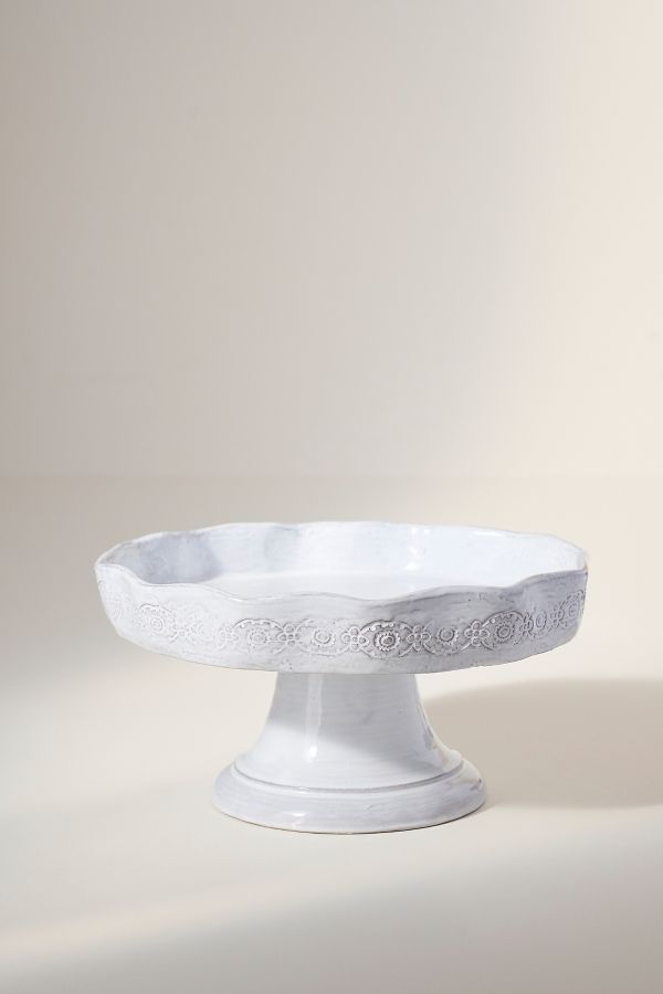 Slide View: 3: The Glenna Italian Earthenware Cake Stand