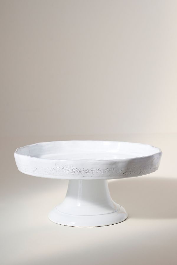 Slide View: 2: The Glenna Italian Earthenware Cake Stand