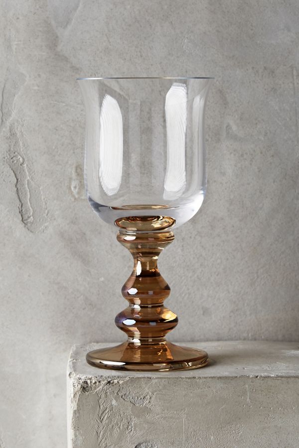 Lustered Red Wine Glass Anthropologie